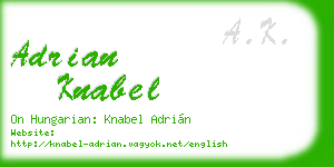 adrian knabel business card